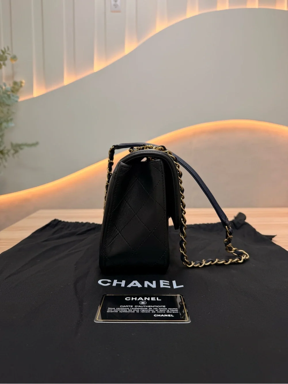 CHANEL quilted leather